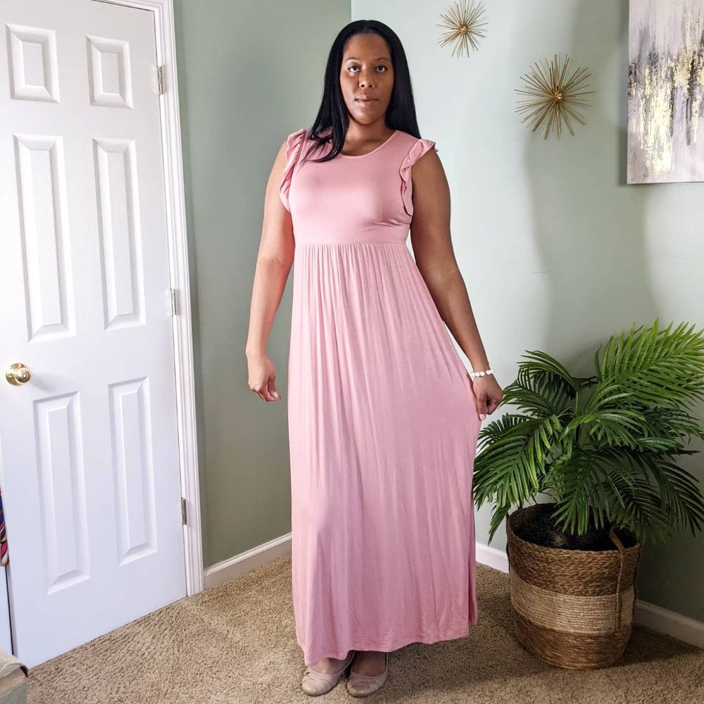 Maxi Sleeveless Dress (Pink)